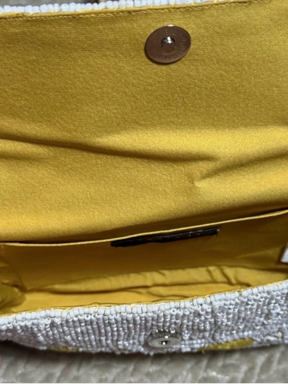 NWT Lemon Beaded Bag TikTok Viral Summer Purse White Yellow Shoulder Bag